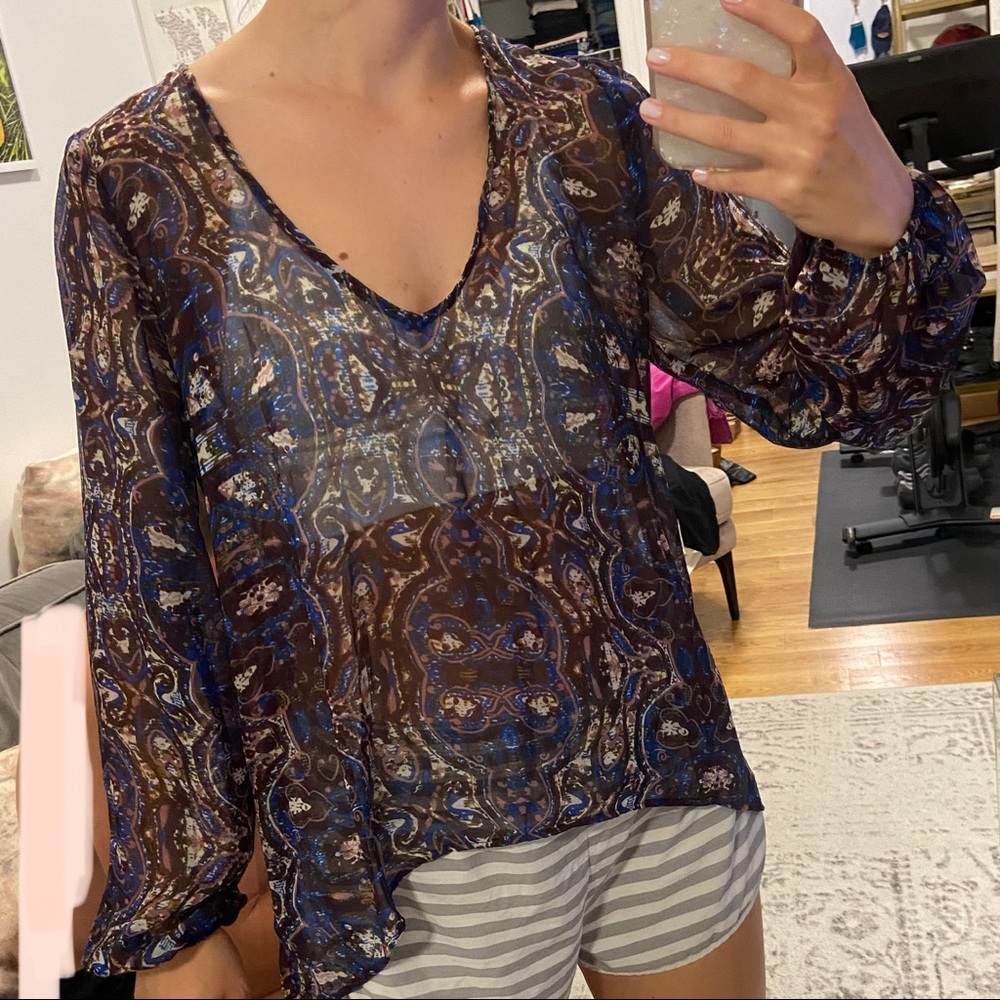 Aqua blouse